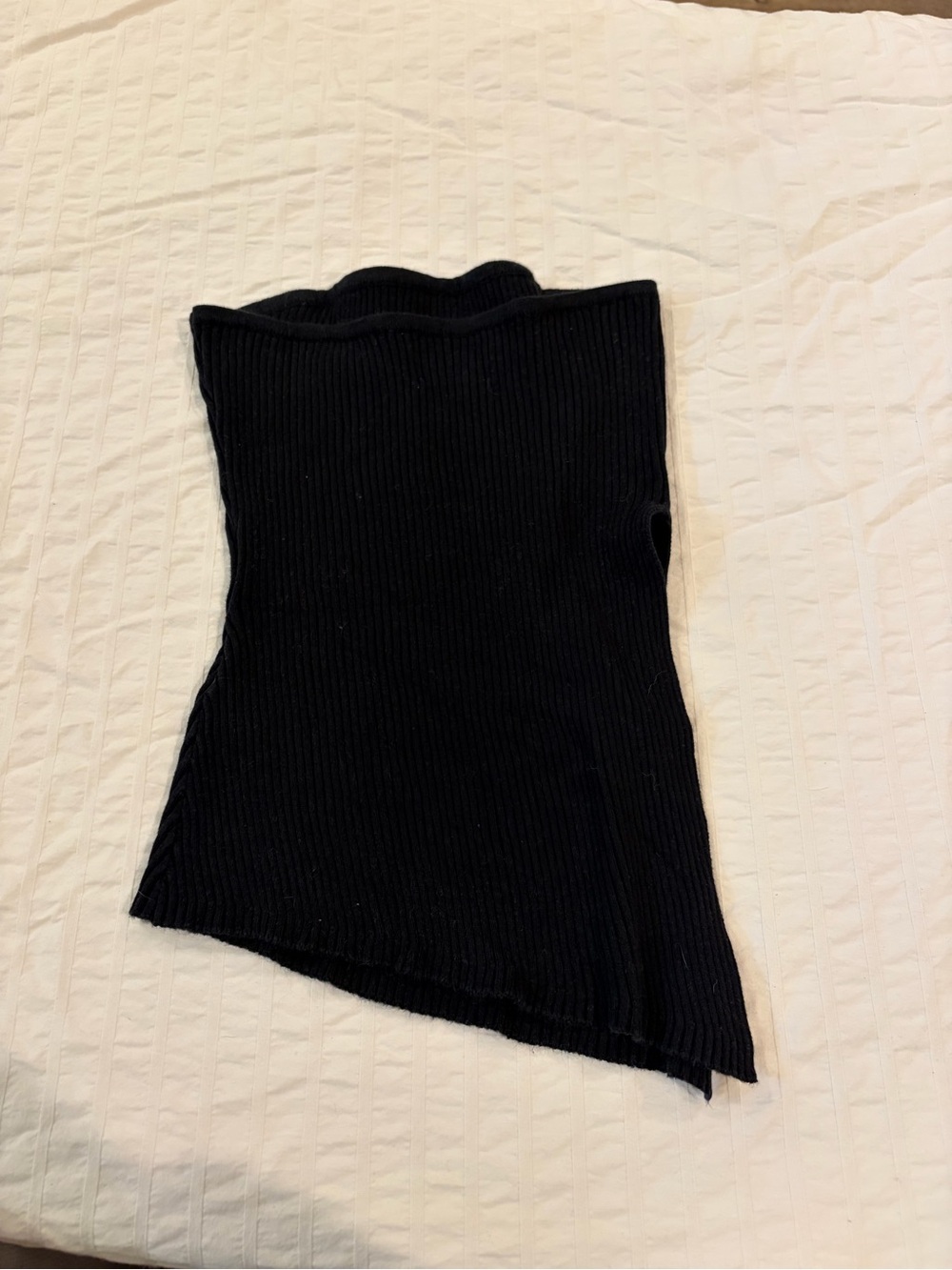Black Ribbed Tube Top - Picture 5 of 6